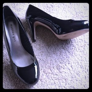 Madden Girl black patent leather pumps